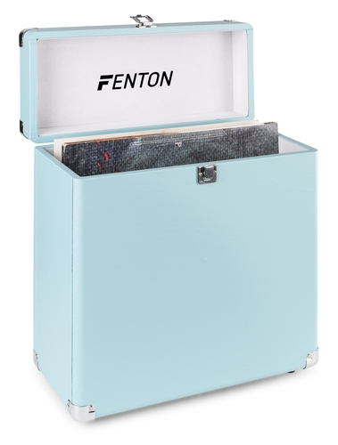 Vinyl LP Record Case - Retro Light-Blue