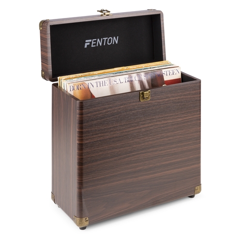 Vinyl LP Record Case - Dark Wood