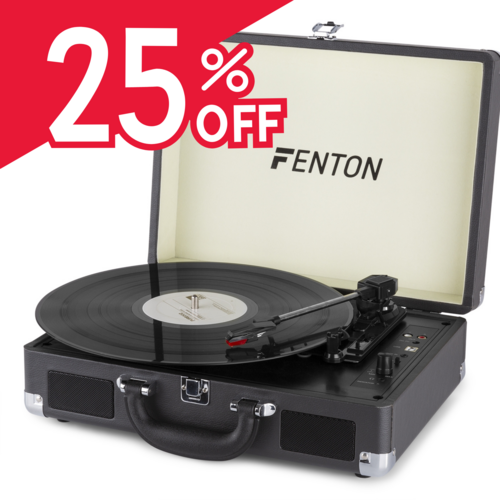 Record Player Briefcase Style with Bluetooth - Charcoal Gray