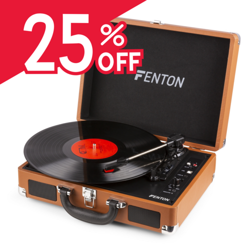 Record Player Briefcase Style with Bluetooth -  Brown - RP115F