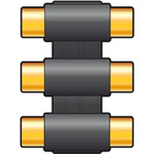 RCA Barrel - 3 RCA Socket to 3 RCA Socket Joiner