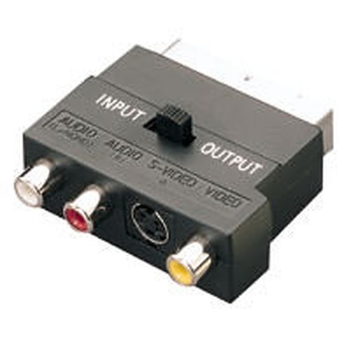 Video AV Adapter - SCART Plug to 3 RCA Sockets + S-VHS 