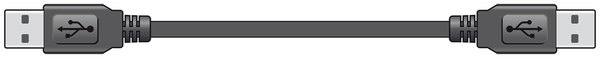 USB 2.0 Type A Plug to Type A Plug Leads