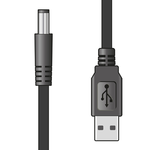 USB 2.0 to 2.1 x 5.5mm 5V DC Jack Power Lead