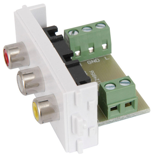 RCA Socket Module - 3 x RCA (AV) 