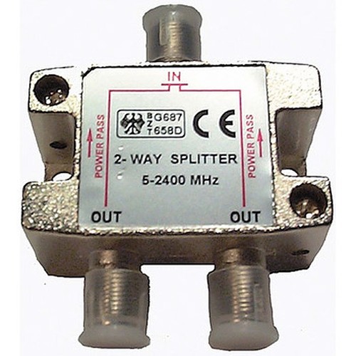 TV Splitter - Sat F Connectors - 2 Way