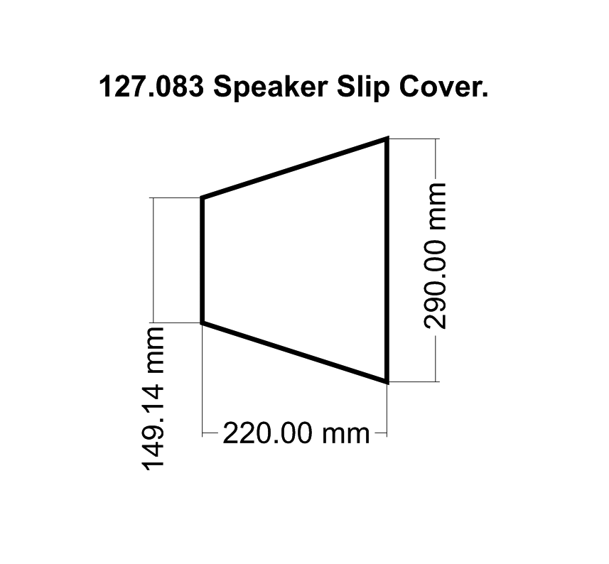 1 x Genuine QTX Slip On Speaker Cover for QR8 QR8a 