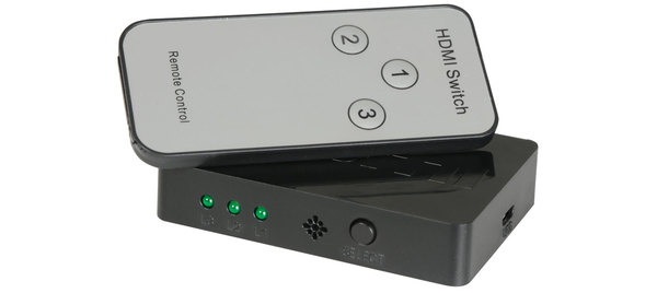 HDMI Switch 3x1 with IR Remote Control