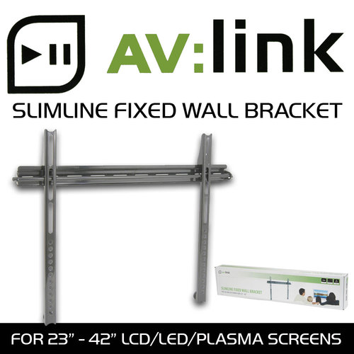 Slimline Fixed Wall TV Bracket 