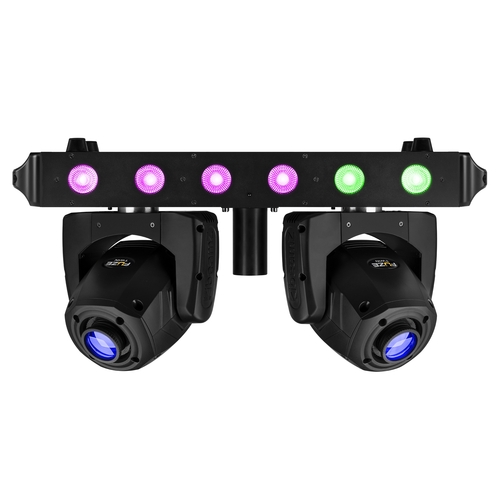 BeamZ Fuze Twin Moving Head Spot Light with LED T-Bar 