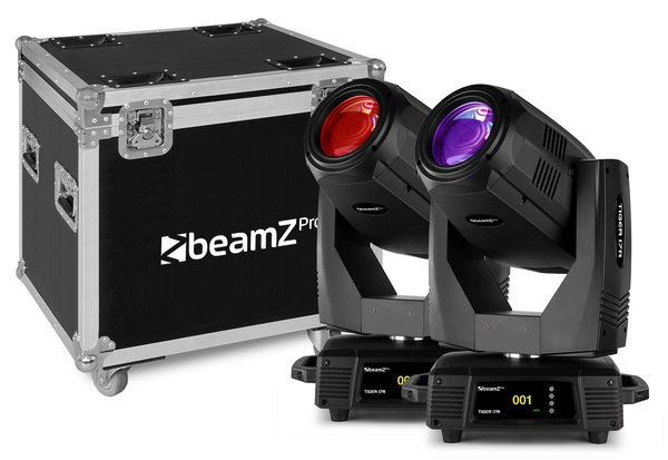 Tiger 17R Beam/Spot 350W Moving Head 2pcs in Flightcase