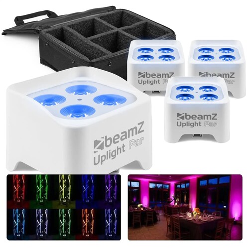 BeamZ Set with 4x BBP90W battery uplights
