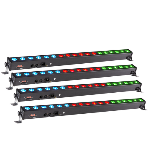 LED Bar 18x 3W RGB Set of 4