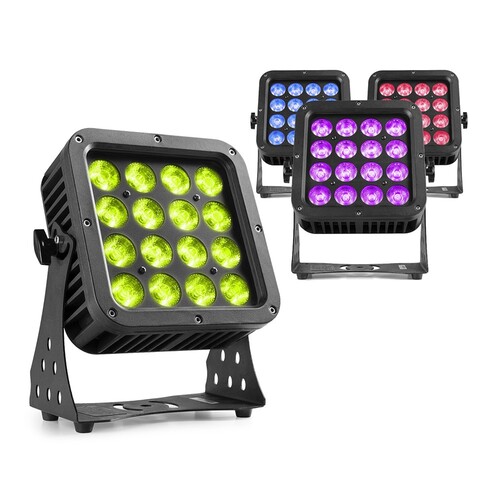4x BeamZ Star-Color128 Weatherproof Wall Wash Architectural Lighting