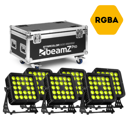 BeamZ StarColor205 set of 6 pieces in flightcase