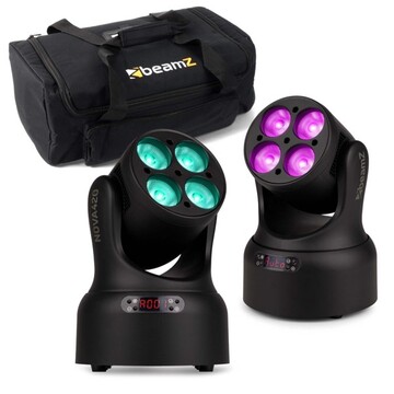 BeamZ NOVA420-BK moving head set with bag 