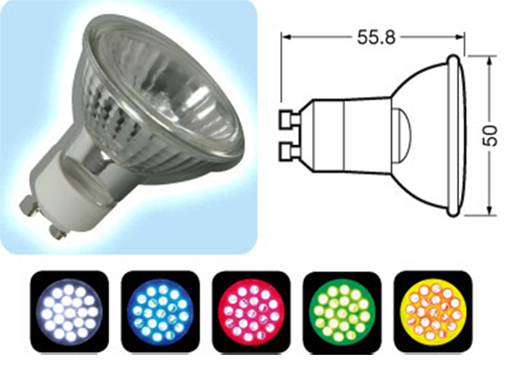 LED GU10 Lamp - 230Volt AC 