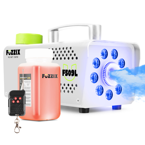 F509LW Party Smoke Machine 9 LEDs RGB White Edition