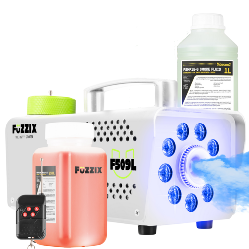 F509LW Party Smoke Machine 9 LEDs RGB White Edition