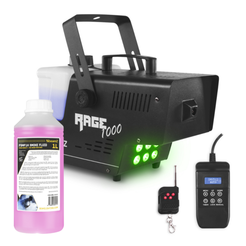 Rage 1000LED Smoke Machine + 1L Fluid