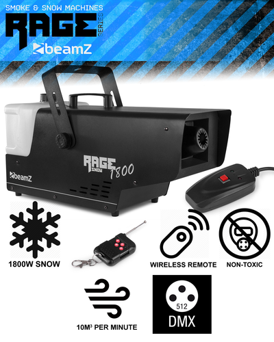 Rage 1800 Snow Machine with Wireless and Timer Controller 
