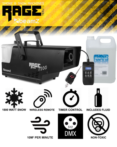 Snow Machine & Fluid Combo - Wireless and Timer Controller - 1800W