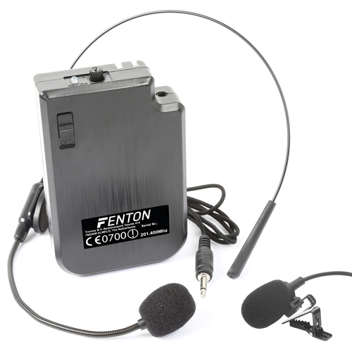 VHF Bodypack + Headset and Lapel Microphones