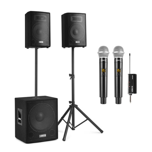 2.1 Active Speaker Set 15” Subwoofer + 10" Tops