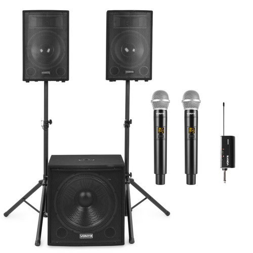 2.1 Active Speaker Set 18″ Subwoofer + 12″ Tops