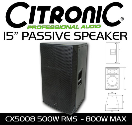 Citronic Ultima Series PA speaker - CX-5008 - 15 Inch