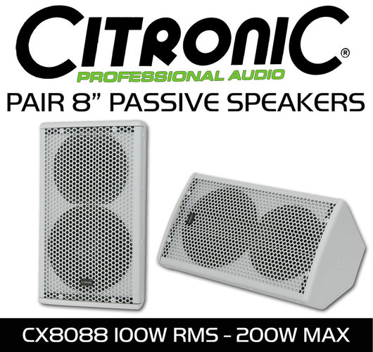 Install Speaker Set - Citronic CX-8088 - 8 Inch 
