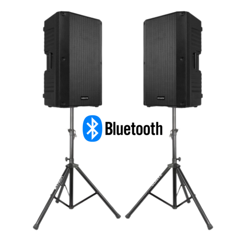 Bi-Amplified Active Bluetooth/MP3 12" Speaker Set