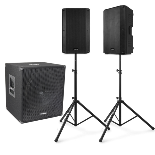15 Inch Speaker Sound System Rig Complete PA System Big Bass Set