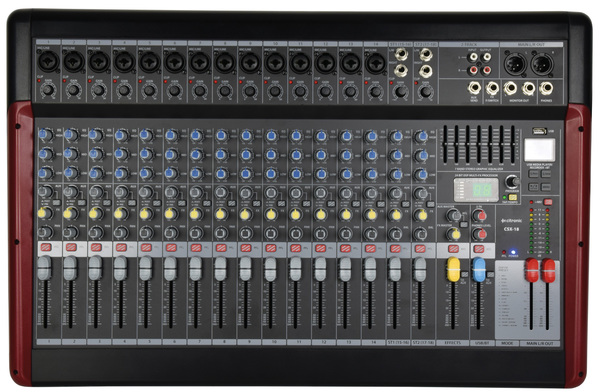 18 Channel Mixer with USB/BT Player + DSP Effects