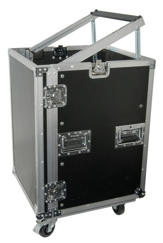 19" Rack Case - 16U High + 10U Tilting Mixer Top