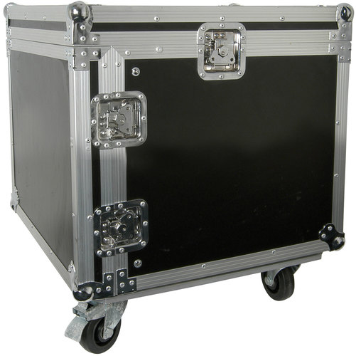 19" Rack Case - 8U High + 10U Tilting Mixer Top | On Wheels 