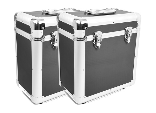 12" Vinyl Record Case Black - Set of 2