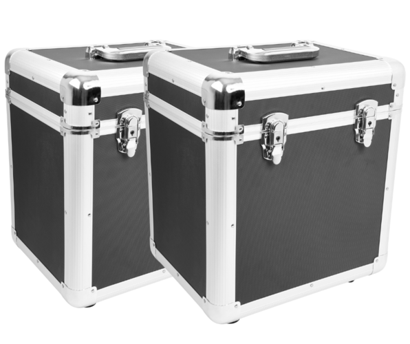 12" Vinyl Record Case Black - Set of 2 