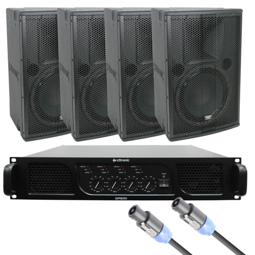 Complete 4 Channel PA System