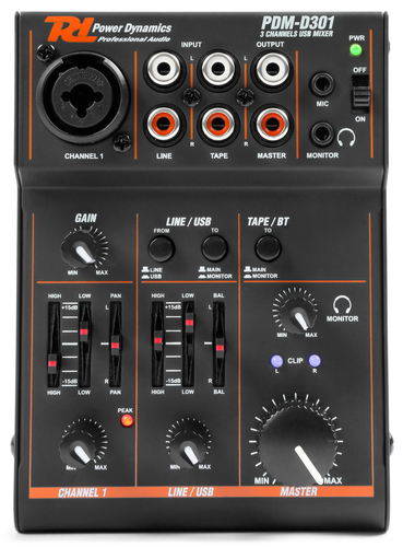 PDM-D301 Mixer 3 Channel USB - ON SALE