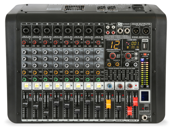 8-Channel Music Mixer with Amplifier