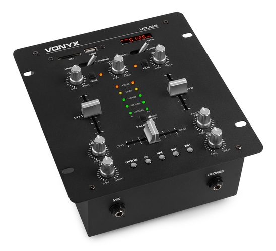 2CH DJ Mixer with 2 x 50W Amplifier