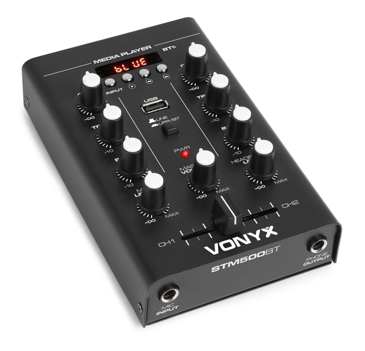 2 Channel DJ Mixer with USB, MP3 & Bluetooth