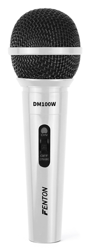 Dynamic Microphone White - 3 Meter Lead
