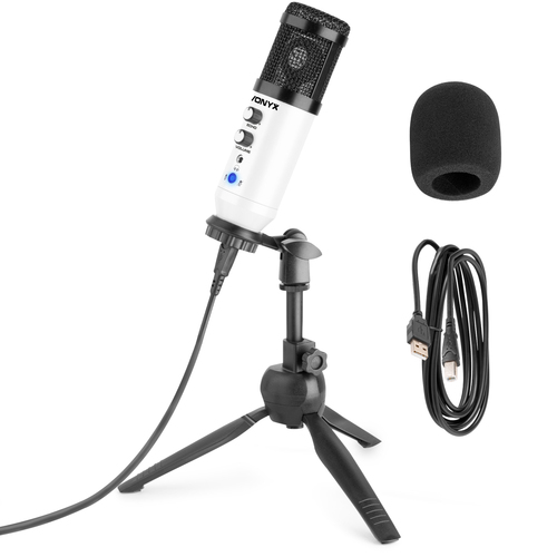 CM320W Studio Microphone USB White with Echo