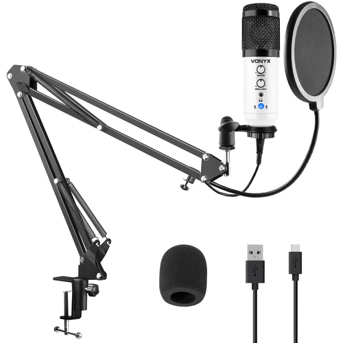 CMS320W Studio Microphone Set USB White with Echo