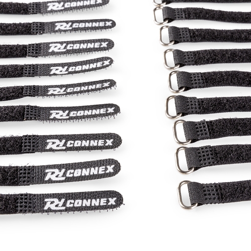 Velcro Cable Tie Set 30pcs Black