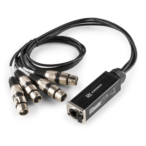 CX192 RJ45 to 4x XLR Female Cable Splitter 0.7m