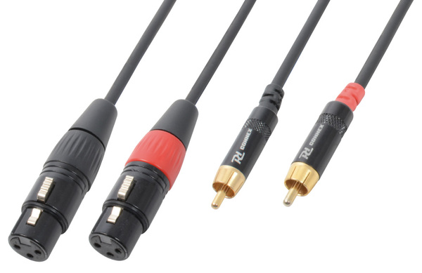 Audio Lead - 2x XLR Female to 2x RCA Male
