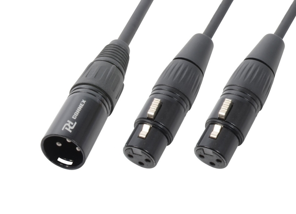 Y-Splitter XLR Cable 1 XLR male-2 XLR female